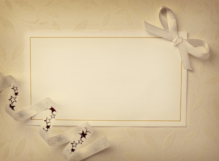 close up of a greeting card with decorationの写真素材