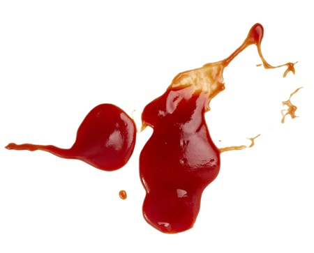 close up of  ketchup stains の写真素材