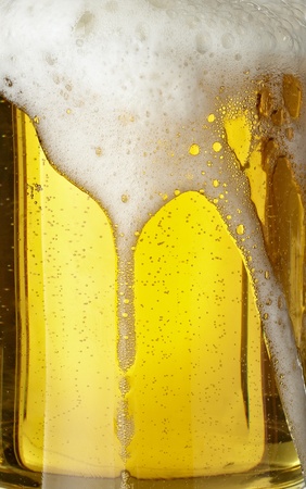 close up of glass of beer on white background  with clipping pathの写真素材