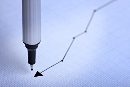 close up of a finance graph on an office desk