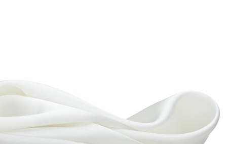 close up of white silk textured cloth backgroundの写真素材