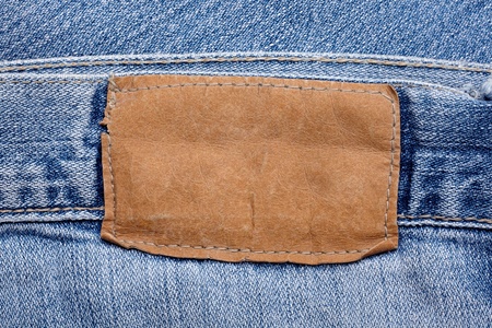 close up  of a jeans labelの写真素材