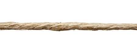 close up of a rope on white background 