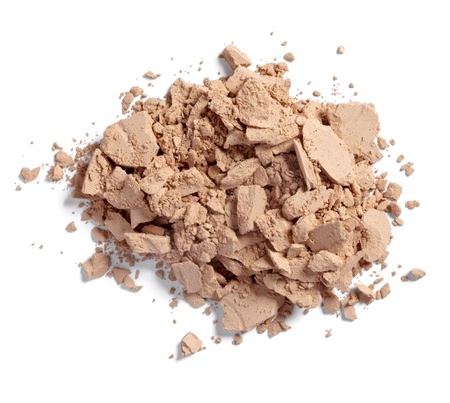 close up of  a make up powder on white backgroundの写真素材