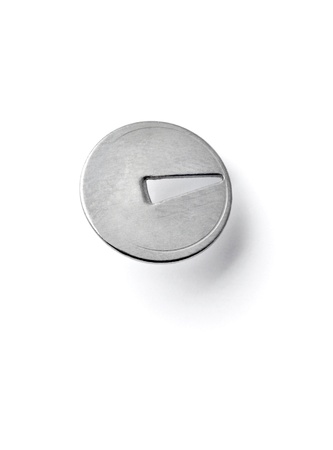 close up of a pushpin on white background with clipping path
