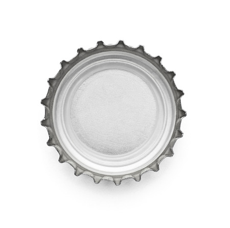 close up of  a bottle cap on white backgroundの写真素材
