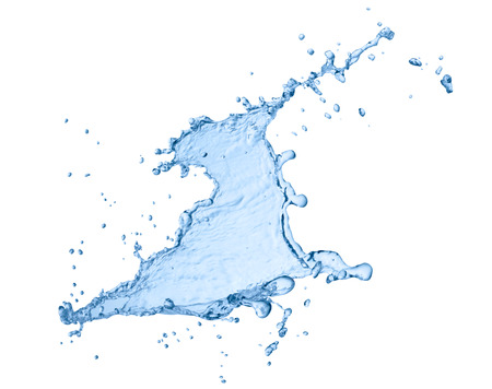 close up of  a water splash on white backgroundの写真素材