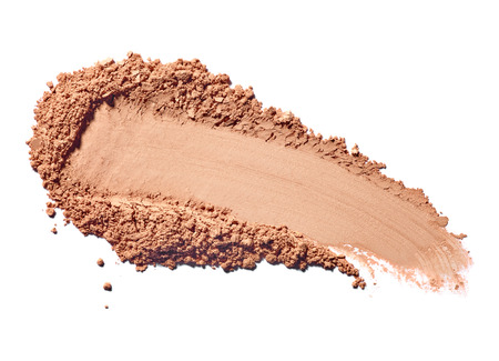close up of face powder on white backgroundの写真素材