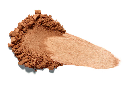 close up of face powder on white backgroundの写真素材