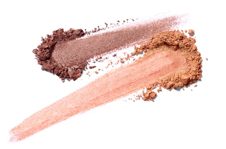 close up of face powder on white backgroundの写真素材