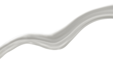 close up of  a milk splash on white backgroundの写真素材