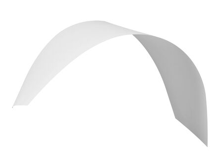 close up of flying papers on white backgroundの写真素材