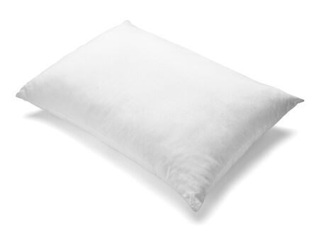 close up of  a white pillow on white backgroundの写真素材