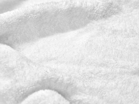 close up of a white towel bathroom on white backgroundの写真素材