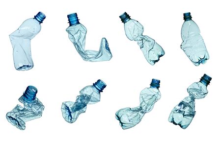 collection of various plastic bottles on white background. each one is shot separately