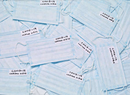 close up of a protective mask on white backgroundの写真素材