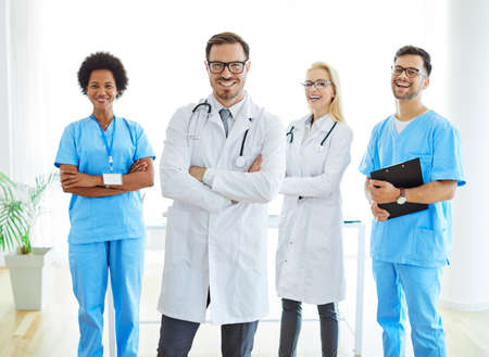 Portrait of a group od odoctors and health care workersの写真素材