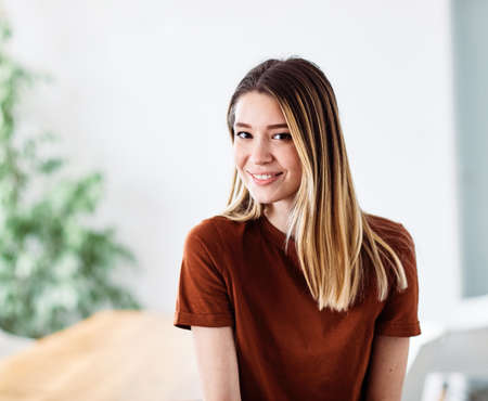 portrait of a young smiling woman