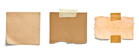 close up of a note paper on white backgroundの写真素材