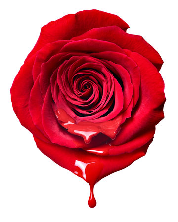 close up of roses on white backgroundの写真素材