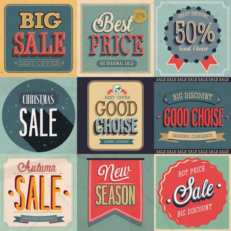 Sale Set. Vector Illustrationのイラスト素材