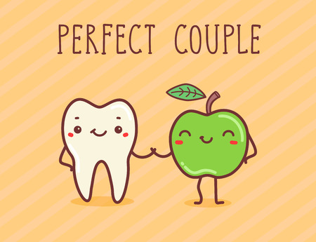 Vector hand draw illustration - perfect couple.のイラスト素材