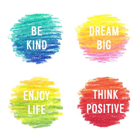 Beautiful motivation poster set. Vector illustration.のイラスト素材