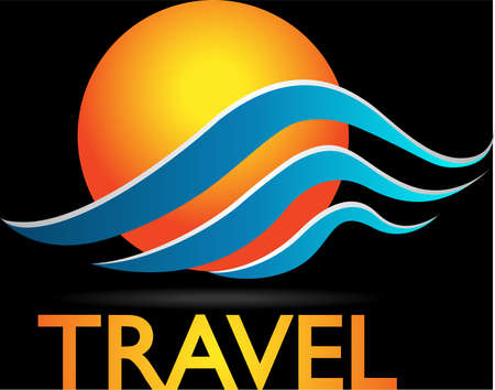Travel Company Logo design. Abstract Logo Design for a Business. Vector Illustration.のイラスト素材