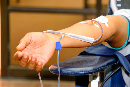 Blood donation, blood transfusion, check specified, fasting, health careの写真素材