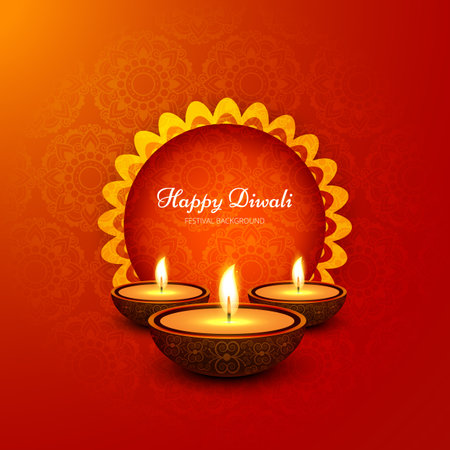 Ilustración de Modern elegant diwali design - Imagen libre de derechos