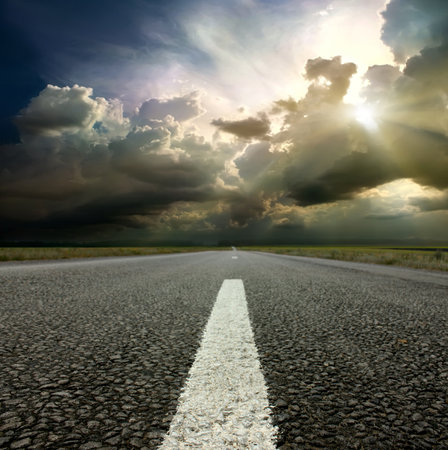 along the roadの写真素材