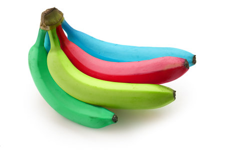 Holiday colored bananasの写真素材