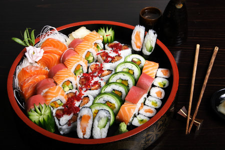 sushi plateの写真素材