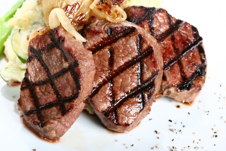 Tasty grilled steakの写真素材