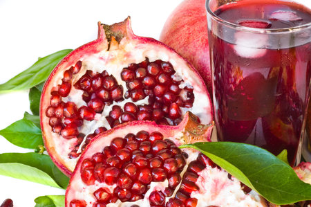 juice and pomegranatesの写真素材