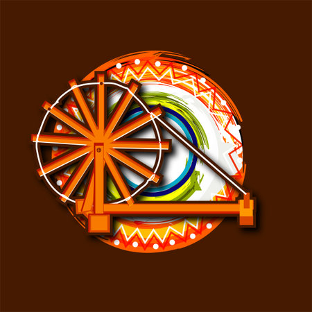 Gandhi Jayanthi, October 02のイラスト素材