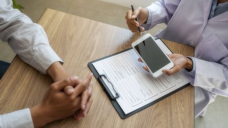 Psychiatrist or professional psychologist consulting on diagnostic examination disease or mental...