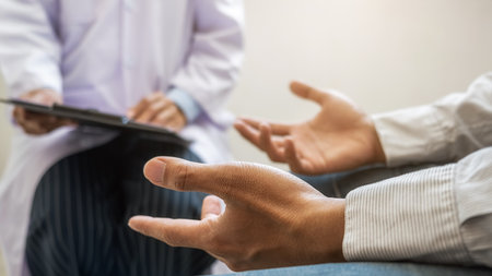 Psychiatrist or professional psychologist consulting on diagnostic examination disease or mental...