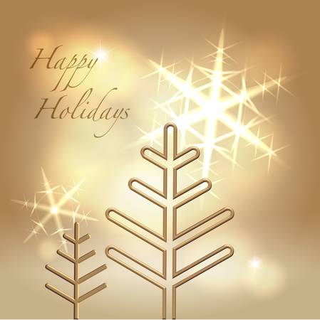 Concept golden warm concept holiday greetings illustrationのイラスト素材