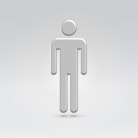 Stickman icon concept shot backlit made of metal
の写真素材