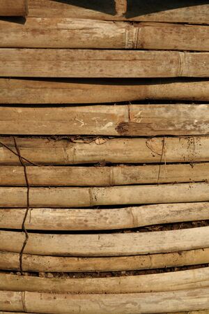 bamboo fence woodの写真素材