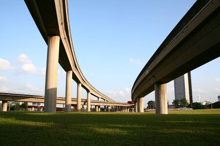 Suspended train railway intersections