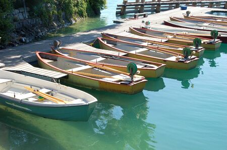 Fishing Boats on the Walchenseeの写真素材