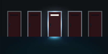 Concept of work overload and overtime with a desk that stays on at night.のイラスト素材