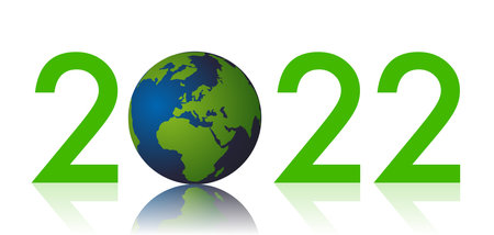 Greeting card 2022, on environmental protection, ecology and the fight against climate change with...