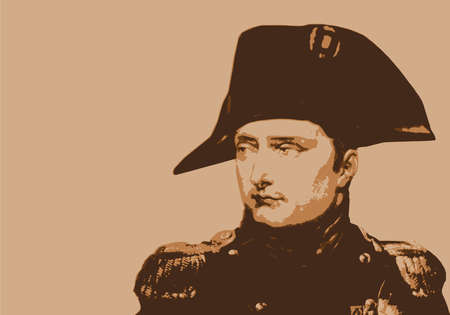 Portrait drawn of Napoleon I, historical figure and Emperor of the French.のイラスト素材