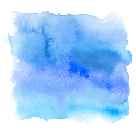 Blue color watercolor hand drawn gradient bannerのイラスト素材