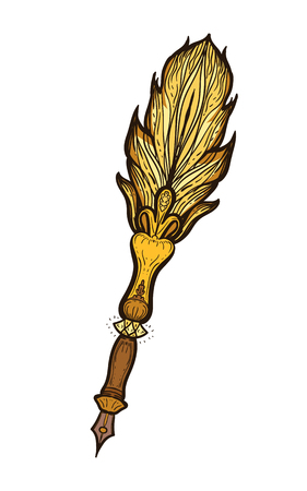 Feather fountain pen vector illustrationのイラスト素材
