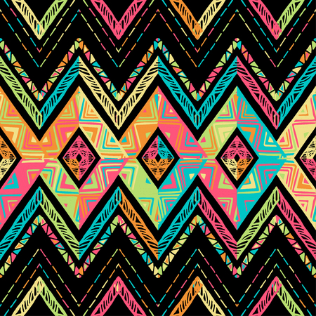 Geometric decorative seamless patternのイラスト素材