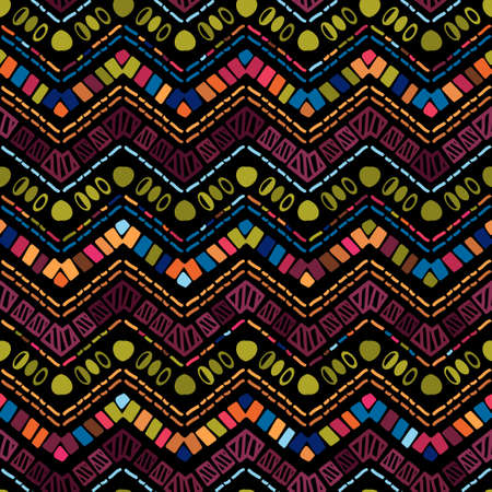 Ikat geometric zigzag pattern. Tribal ethnic themeのイラスト素材